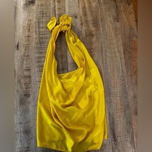 Ramy Brook dandelion yellow halter tie tank top sleeveless open back NEW